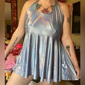 Silver mini party dress!